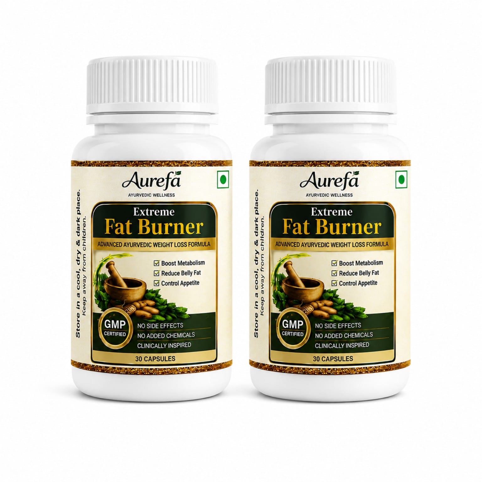 Ayurvedic Weight Management – Aurefa Herbal Extreme Fat Burner Capsules